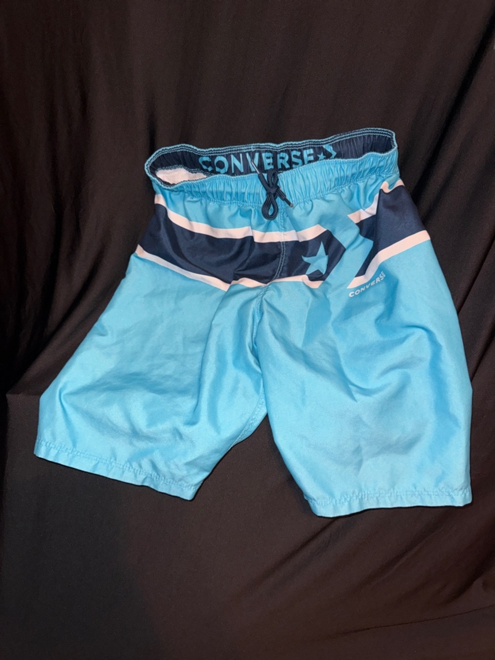 Converse Boys Blue and Navy Swim Trunks